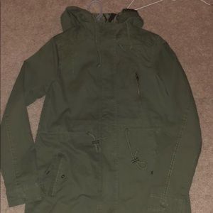 Green anorak jacket